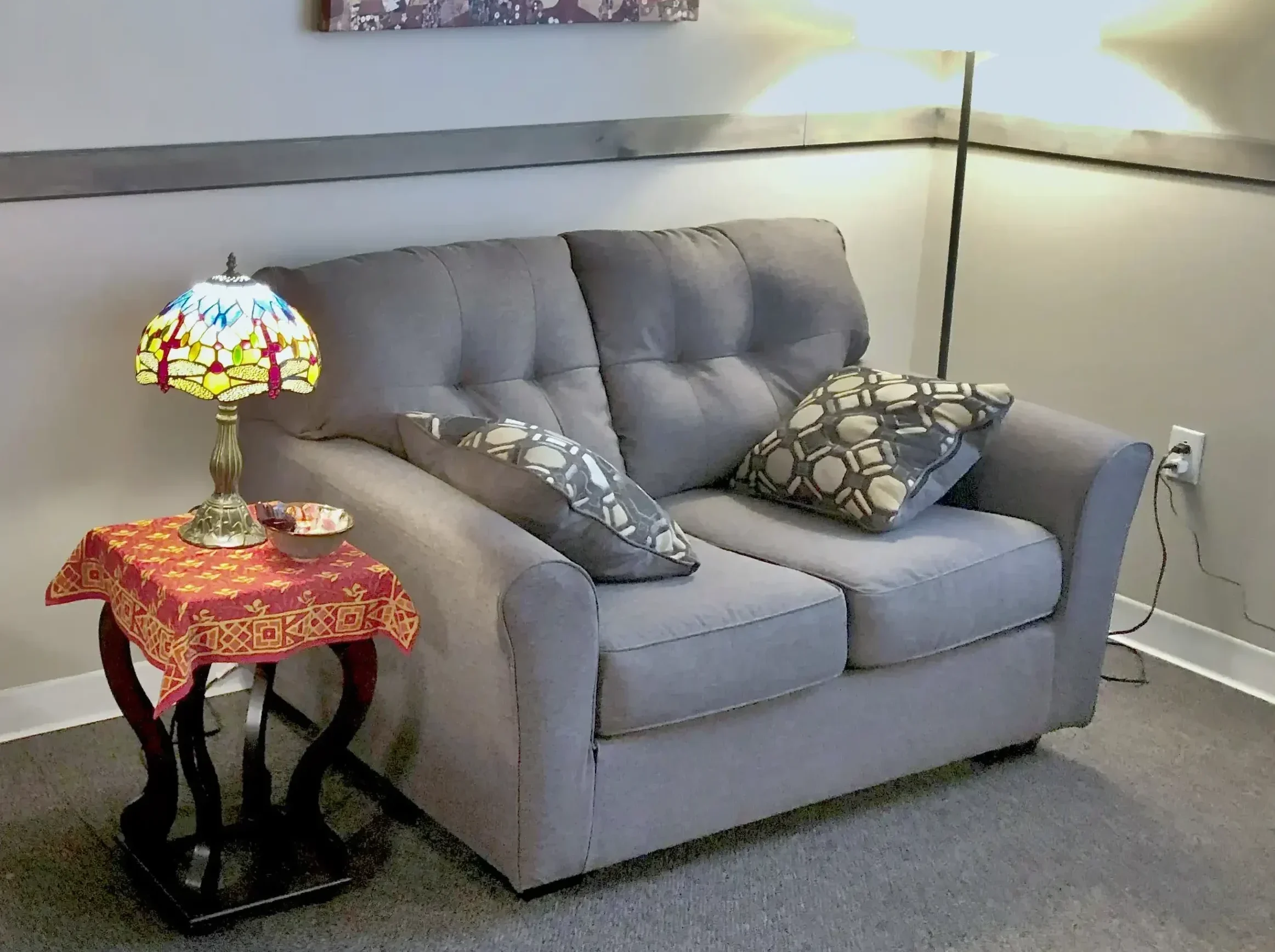 Patrick Grugan, LCSW, providing professional psychotherapy in a comfortable, trauma-informed counseling office environment.